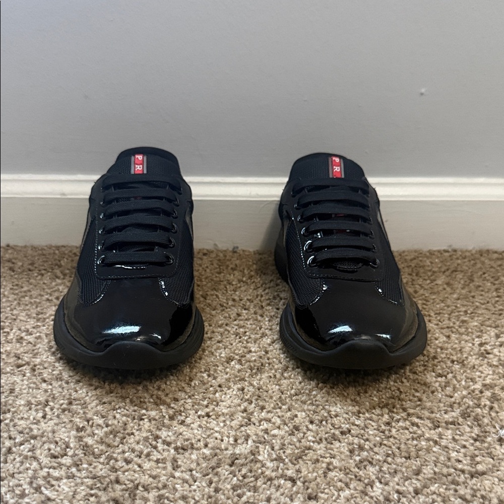 Prada Black Patent Men's Sneakers